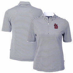 St. Louis Cardinals Cutter & Buck Women's Virtue Eco Pique Stripe Top - MLB