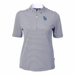 Tampa Bay Rays Cutter & Buck Women's Virtue Eco Pique Stripe Top - MLB