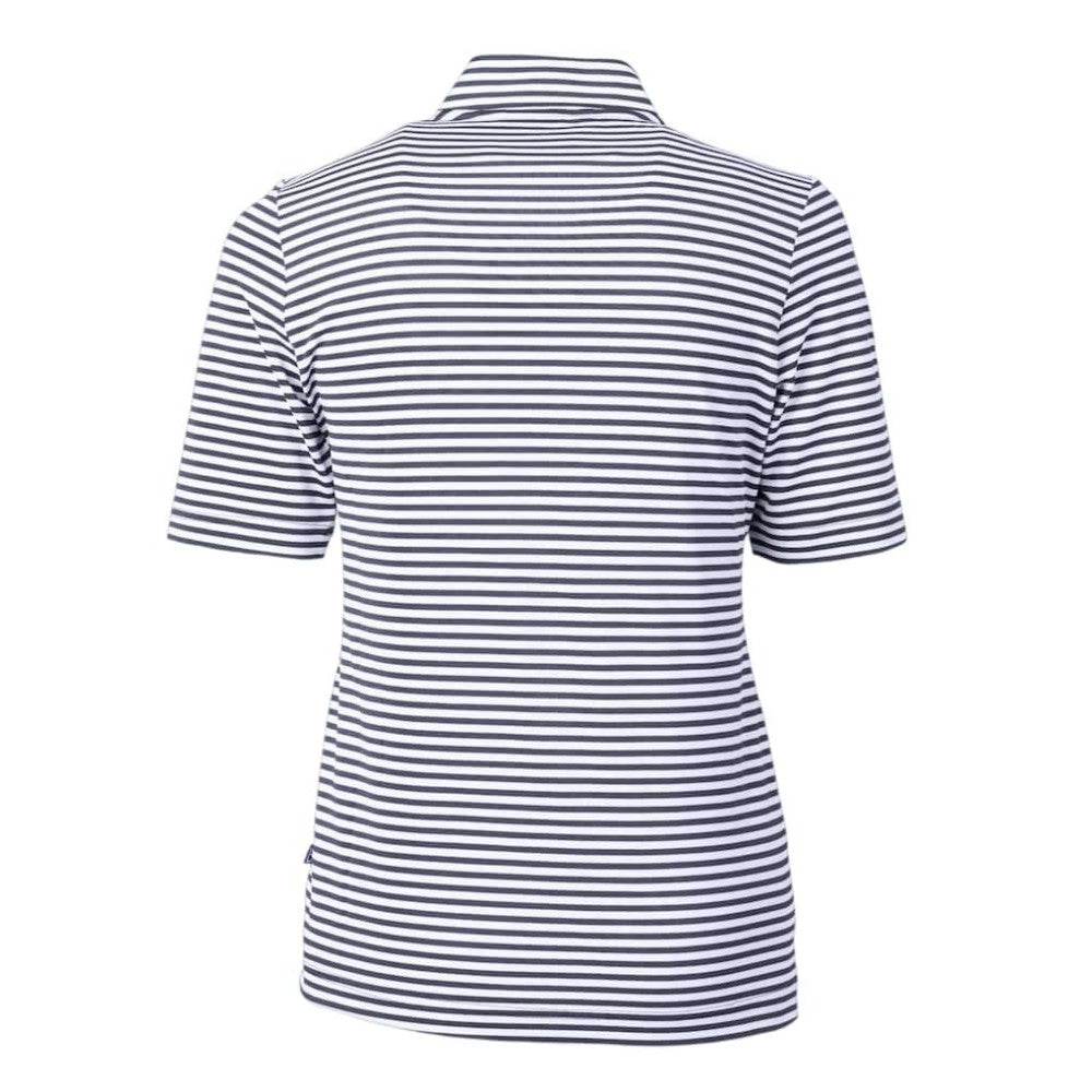 Toronto Blue Jays Cutter & Buck Women's Virtue Eco Pique Stripe Top - MLB