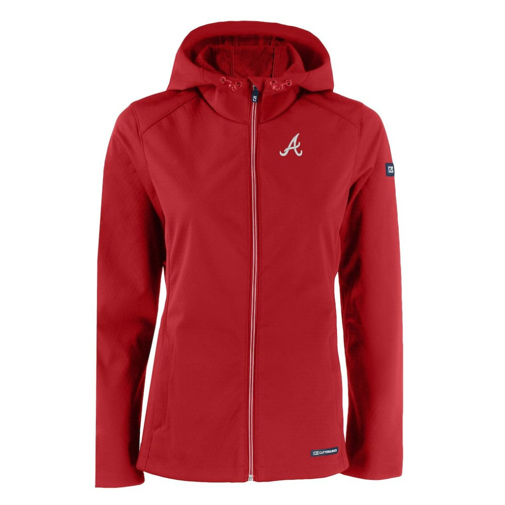 Atlanta Braves Cutter & Buck Women's Evoke Eco Softshell Recycled Full-Zip Jacket - MLB