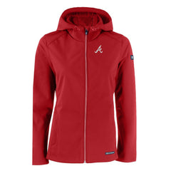 Atlanta Braves Cutter & Buck Women's Evoke Eco Softshell Recycled Full-Zip Jacket - MLB