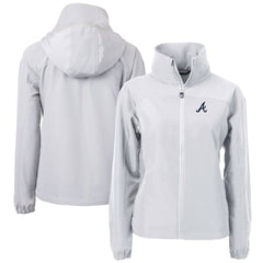 Atlanta Braves Cutter & Buck Women's Charter Eco Recycled Full-Zip Jacket - MLB