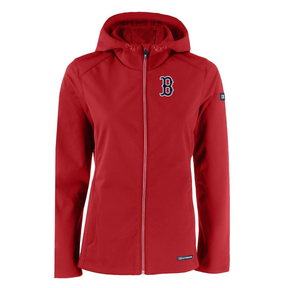 Boston Red Sox Cutter & Buck Women's Evoke Eco Softshell Recycled Full-Zip Jacket - MLB