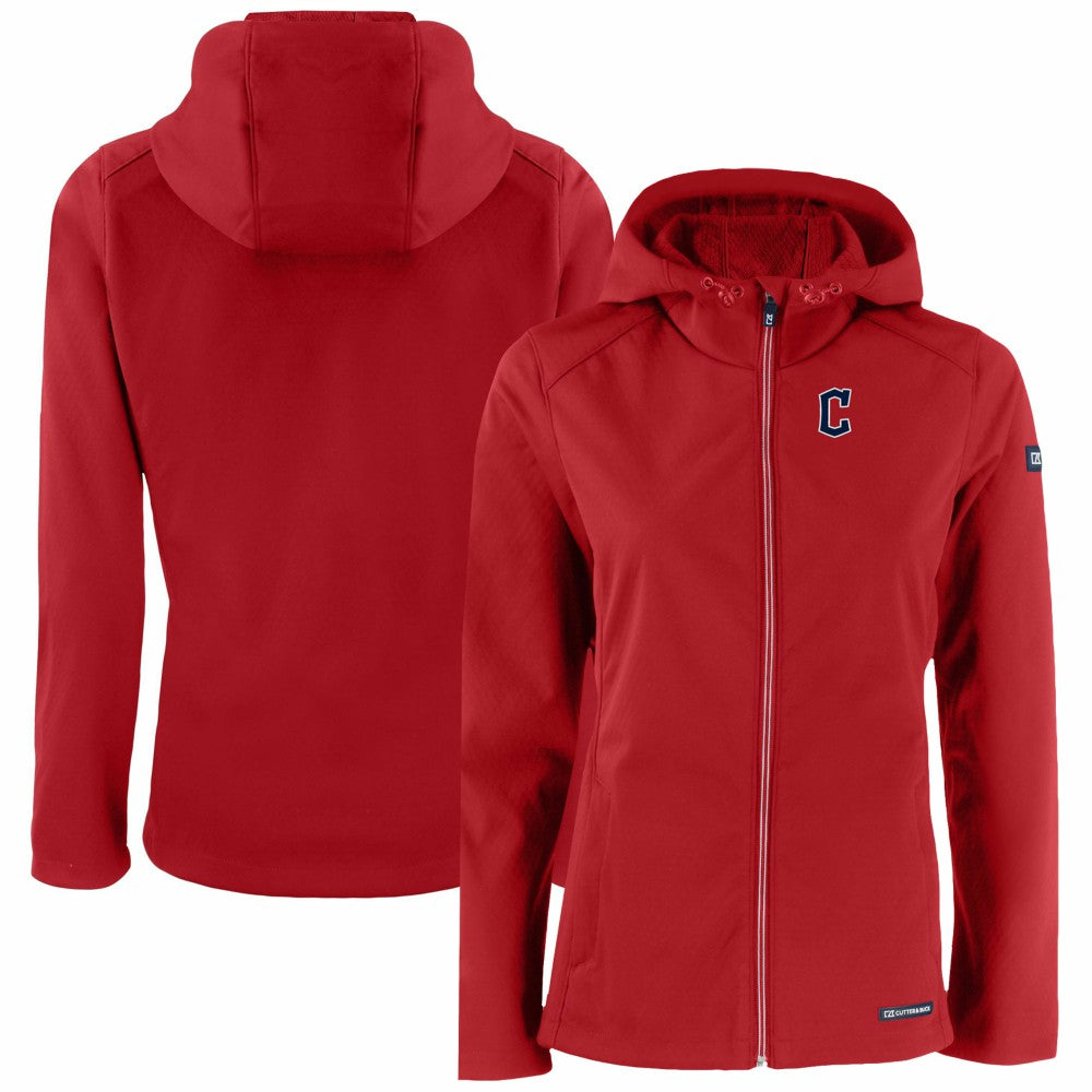Cleveland Guardians Cutter & Buck Women's Evoke Eco Softshell Recycled Full-Zip Jacket - MLB
