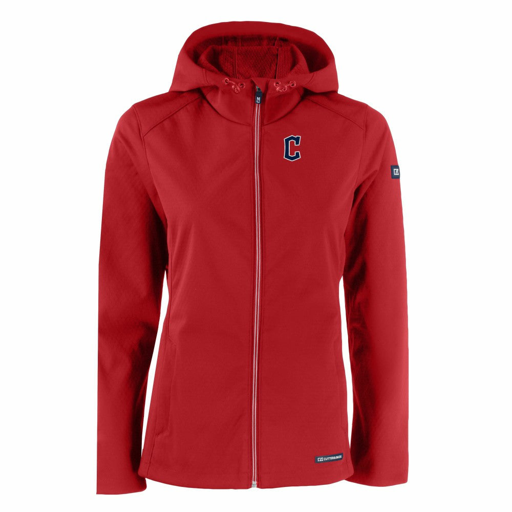 Cleveland Guardians Cutter & Buck Women's Evoke Eco Softshell Recycled Full-Zip Jacket - MLB