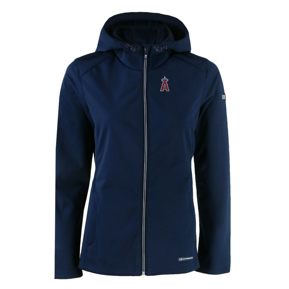 Los Angeles Angels Cutter & Buck Women's Evoke Eco Softshell Recycled Full-Zip Jacket - MLB