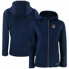 Milwaukee Brewers Cutter & Buck Women's Evoke Eco Softshell Recycled Full-Zip Jacket - MLB