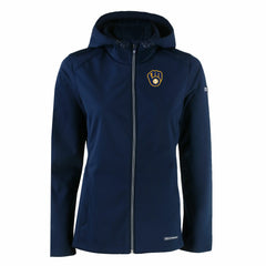 Milwaukee Brewers Cutter & Buck Women's Evoke Eco Softshell Recycled Full-Zip Jacket - MLB