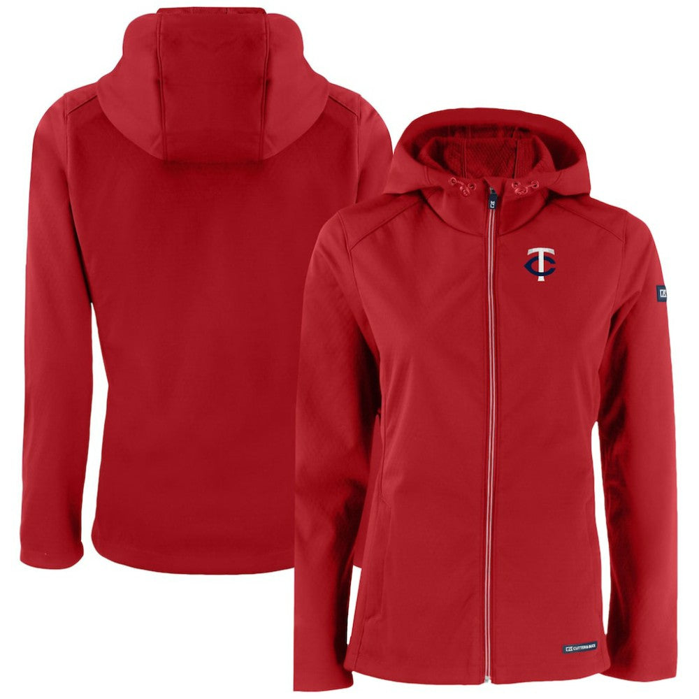 Minnesota Twins Cutter & Buck Women's Evoke Eco Softshell Recycled Full-Zip Jacket - MLB