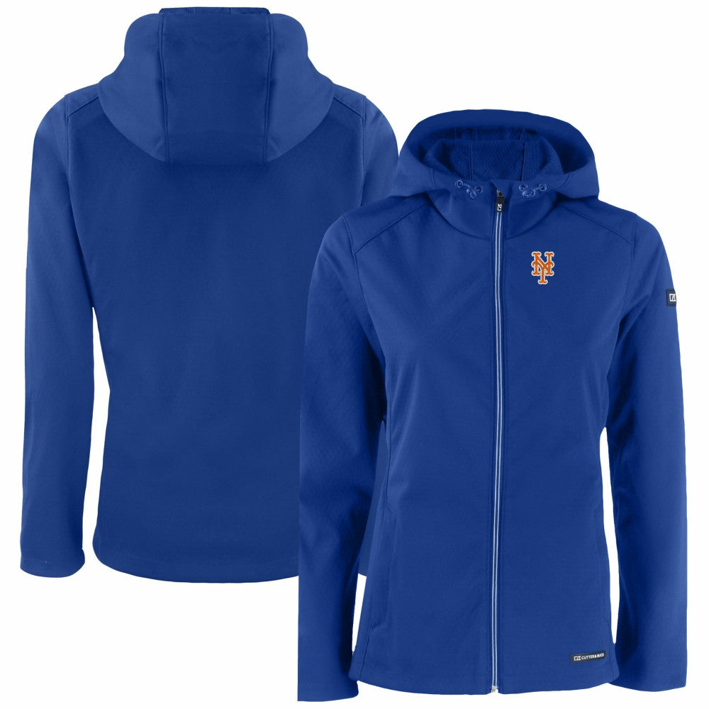 New York Mets Cutter & Buck Women's Evoke Eco Softshell Recycled Full-Zip Jacket - MLB
