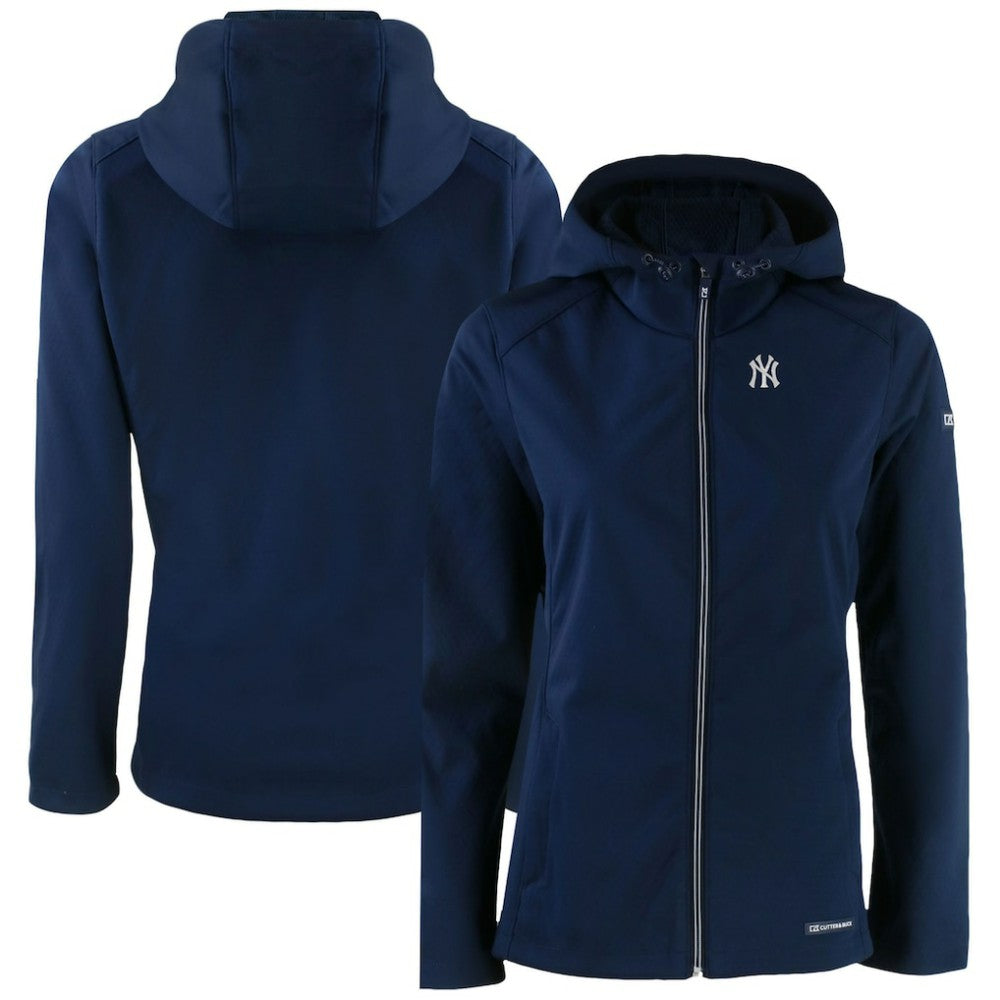 New York Yankees Cutter & Buck Women's Evoke Eco Softshell Recycled Full-Zip Jacket - MLB