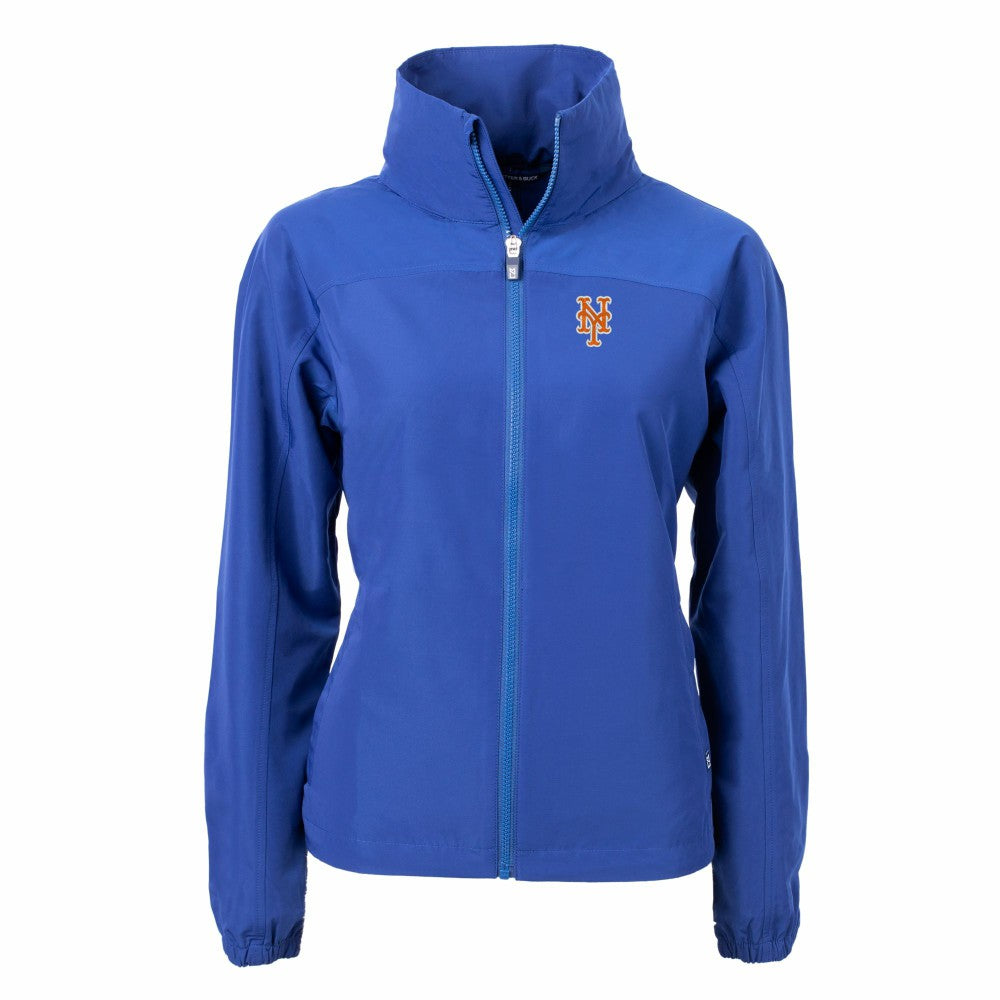 New York Mets Cutter & Buck Women's Charter Eco Recycled Full-Zip Jacket - MLB
