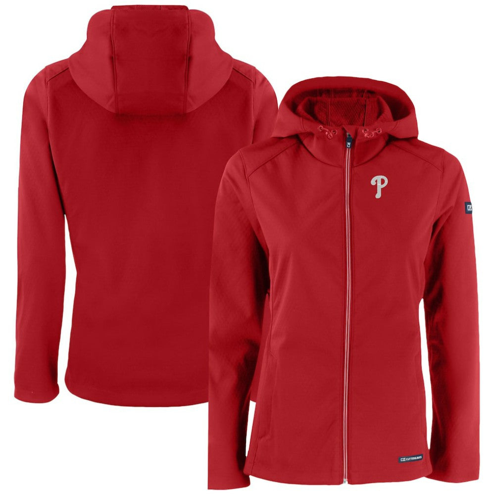 Philadelphia Phillies Cutter & Buck Women's Evoke Eco Softshell Recycled Full-Zip Jacket - MLB