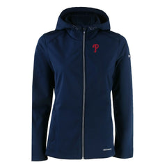 Philadelphia Phillies Cutter & Buck Women's Evoke Eco Softshell Recycled Full-Zip Jacket - MLB