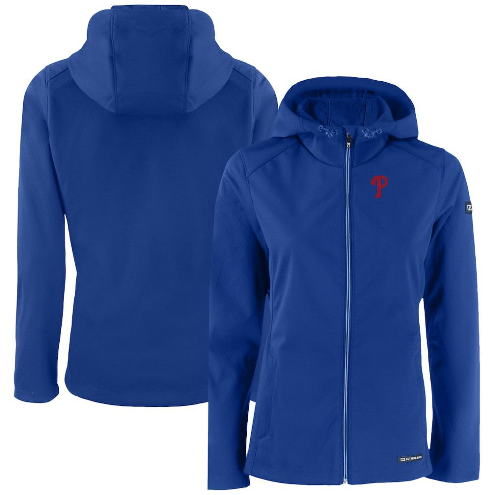 Philadelphia Phillies Cutter & Buck Women's Evoke Eco Softshell Recycled Full-Zip Jacket - MLB