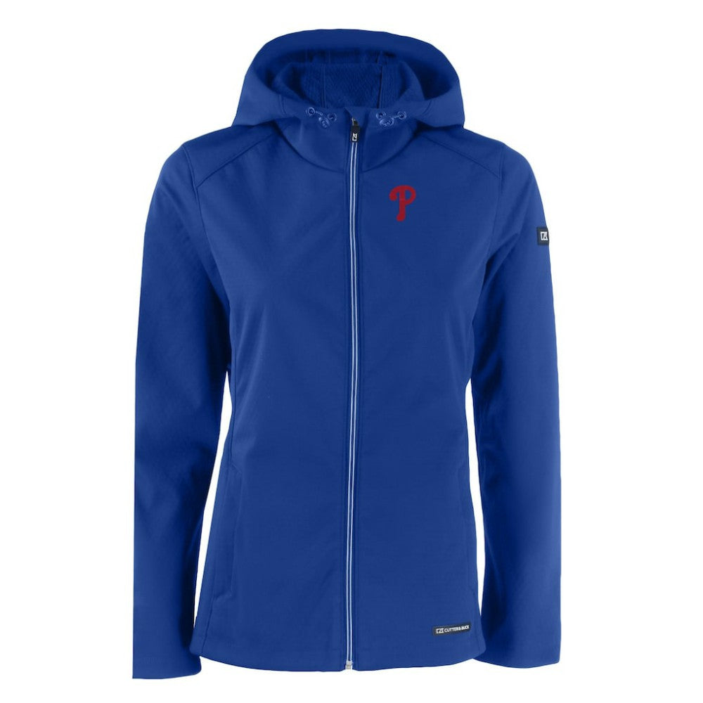 Philadelphia Phillies Cutter & Buck Women's Evoke Eco Softshell Recycled Full-Zip Jacket - MLB