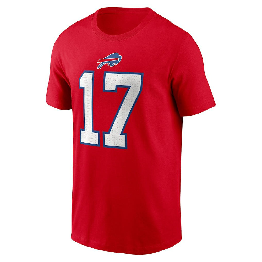 Josh Allen Buffalo Bills Player Name & Number T-Shirt Red | Nike for Sale