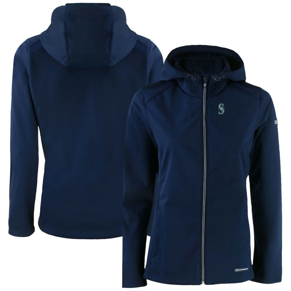 Seattle Mariners Cutter & Buck Women's Evoke Eco Softshell Recycled Full-Zip Jacket - MLB