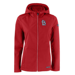 St. Louis Cardinals Cutter & Buck Women's Evoke Eco Softshell Recycled Full-Zip Jacket - MLB
