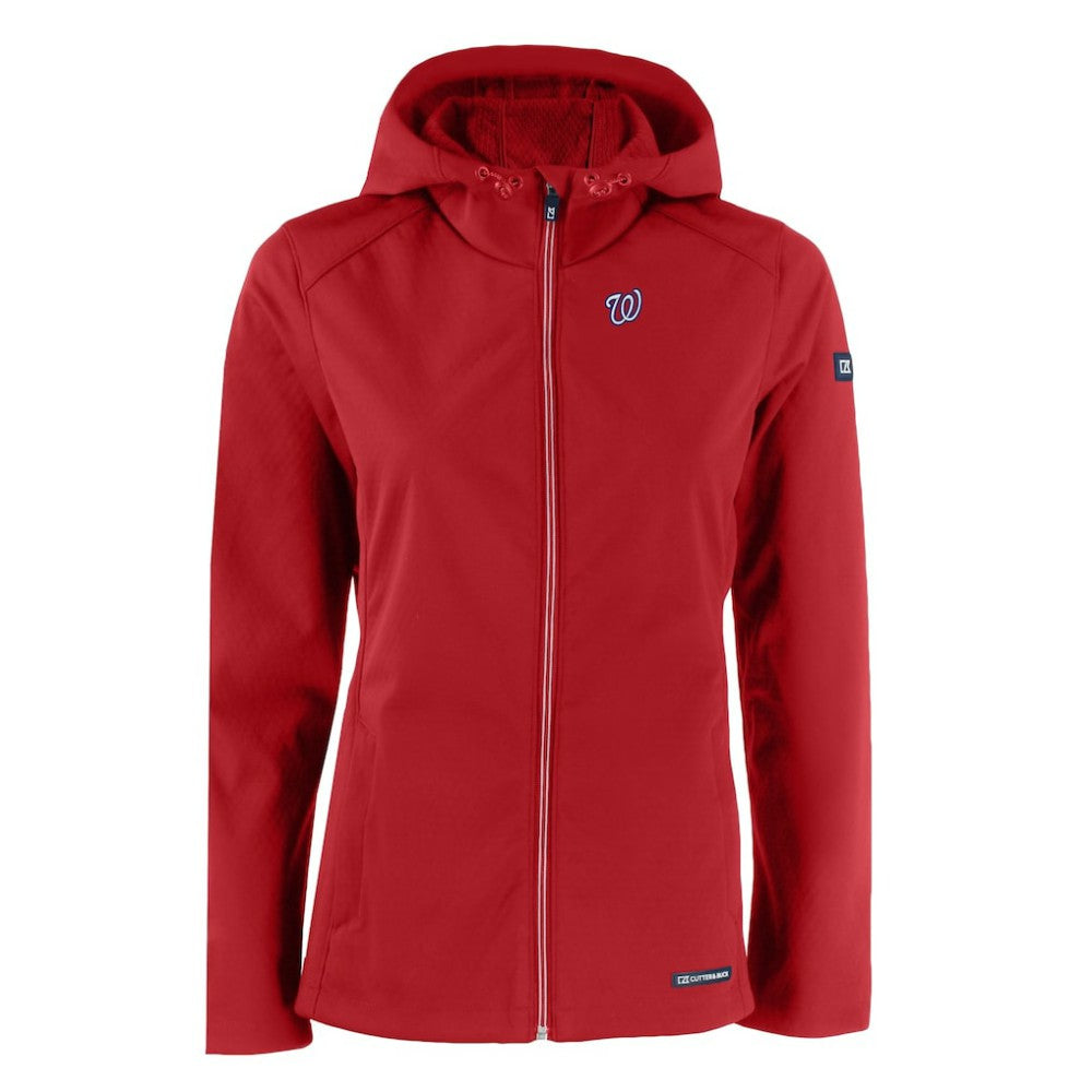 Washington Nationals Cutter & Buck Women's Evoke Eco Softshell Recycled Full-Zip Jacket - MLB