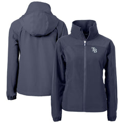 Tampa Bay Rays Cutter & Buck Women's Charter Eco Recycled Full-Zip Jacket - MLB