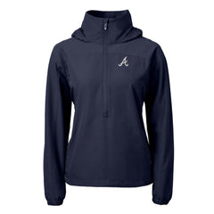 Atlanta Braves Cutter & Buck Women's Charter Eco Recycled Half-Zip Anorak Jacket - MLB