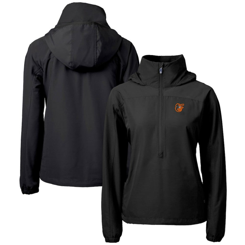 Baltimore Orioles Cutter & Buck Women's Charter Eco Recycled Half-Zip Anorak Jacket - MLB
