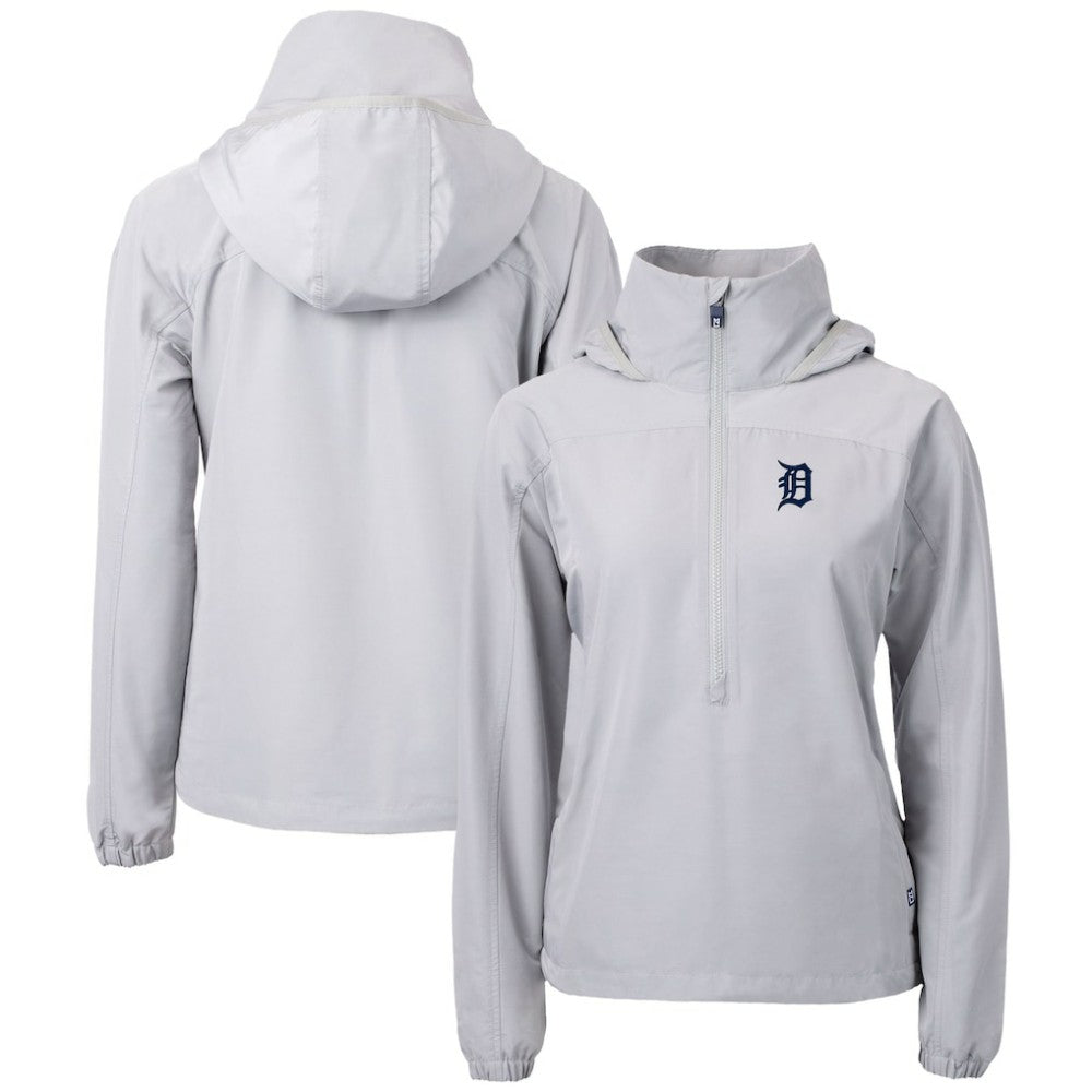 Detroit Tigers Cutter & Buck Women's Charter Eco Recycled Half-Zip Anorak Jacket - MLB