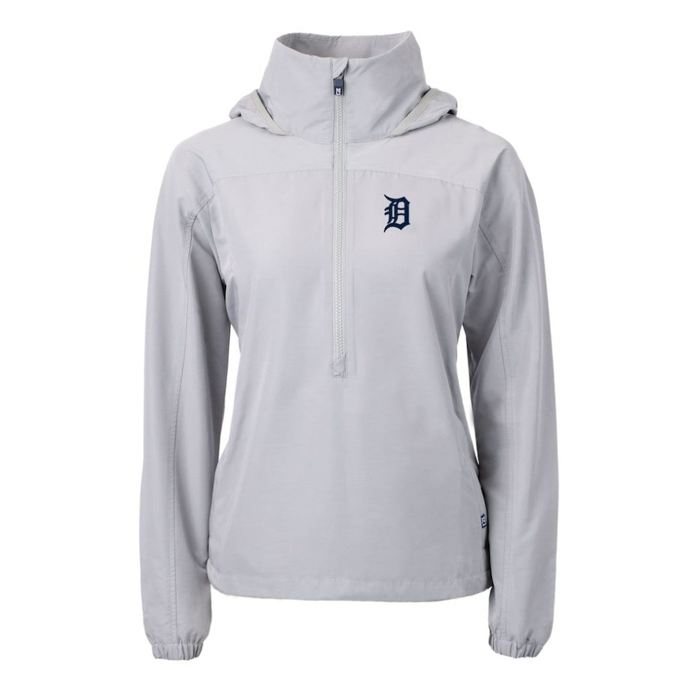 Detroit Tigers Cutter & Buck Women's Charter Eco Recycled Half-Zip Anorak Jacket - MLB