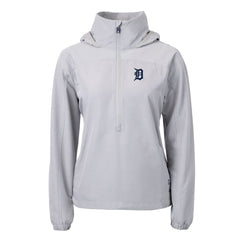 Detroit Tigers Cutter & Buck Women's Charter Eco Recycled Half-Zip Anorak Jacket - MLB