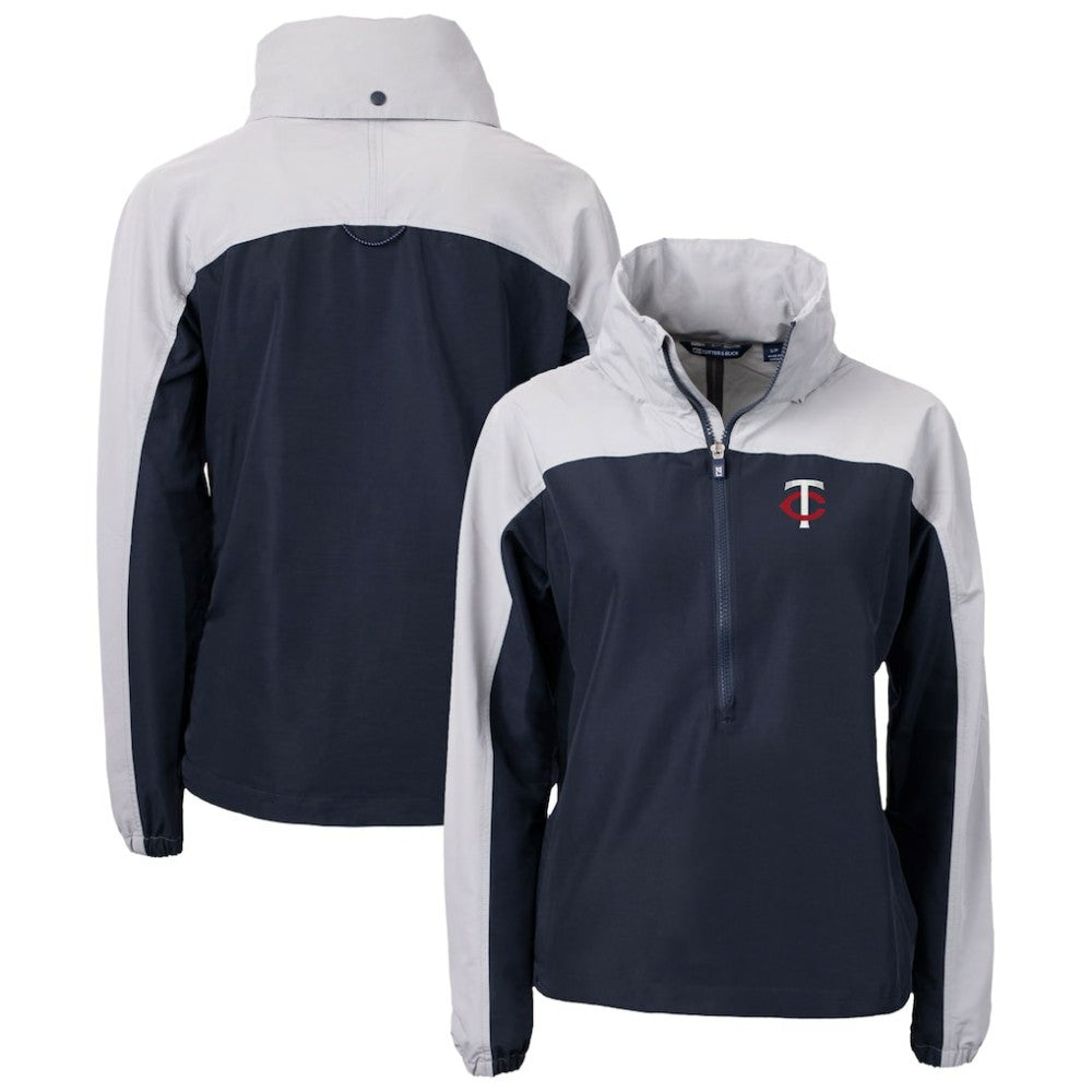 Minnesota Twins Cutter & Buck Women's Charter Eco Recycled Half-Zip Anorak Jacket - MLB