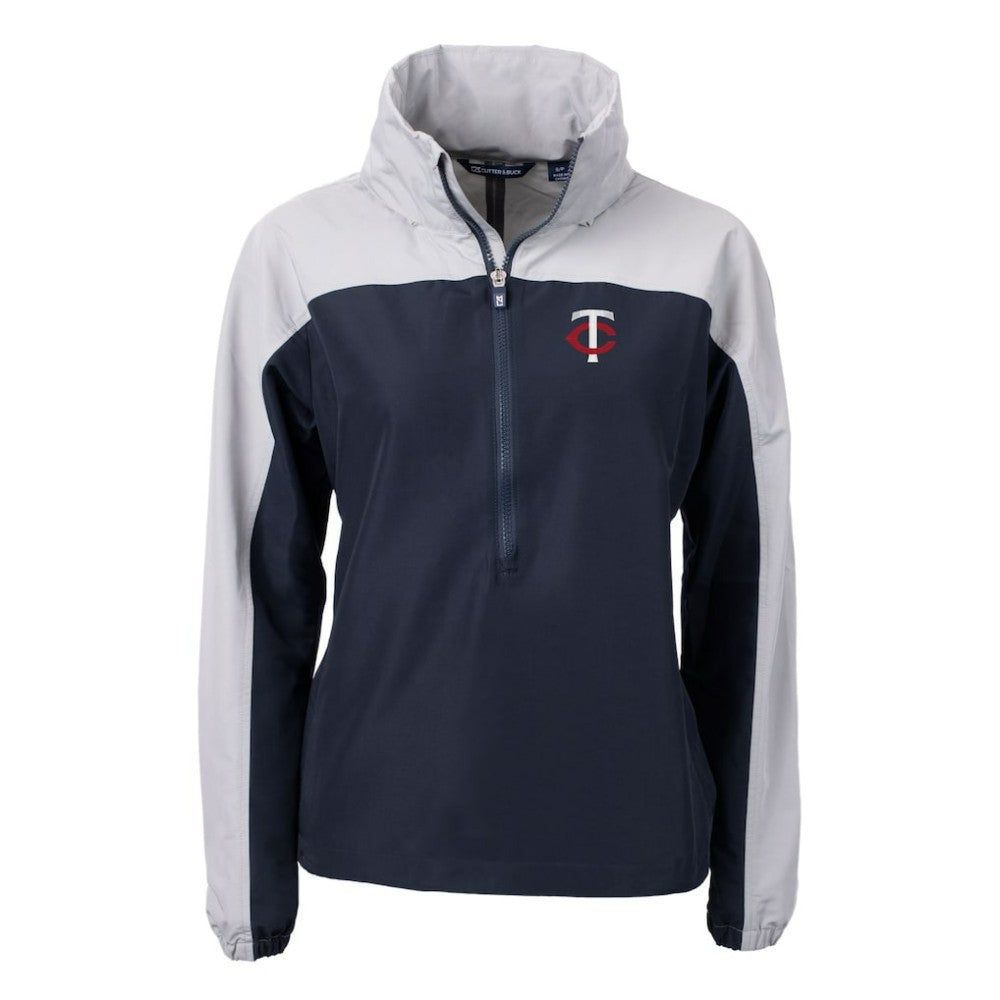 Minnesota Twins Cutter & Buck Women's Charter Eco Recycled Half-Zip Anorak Jacket - MLB