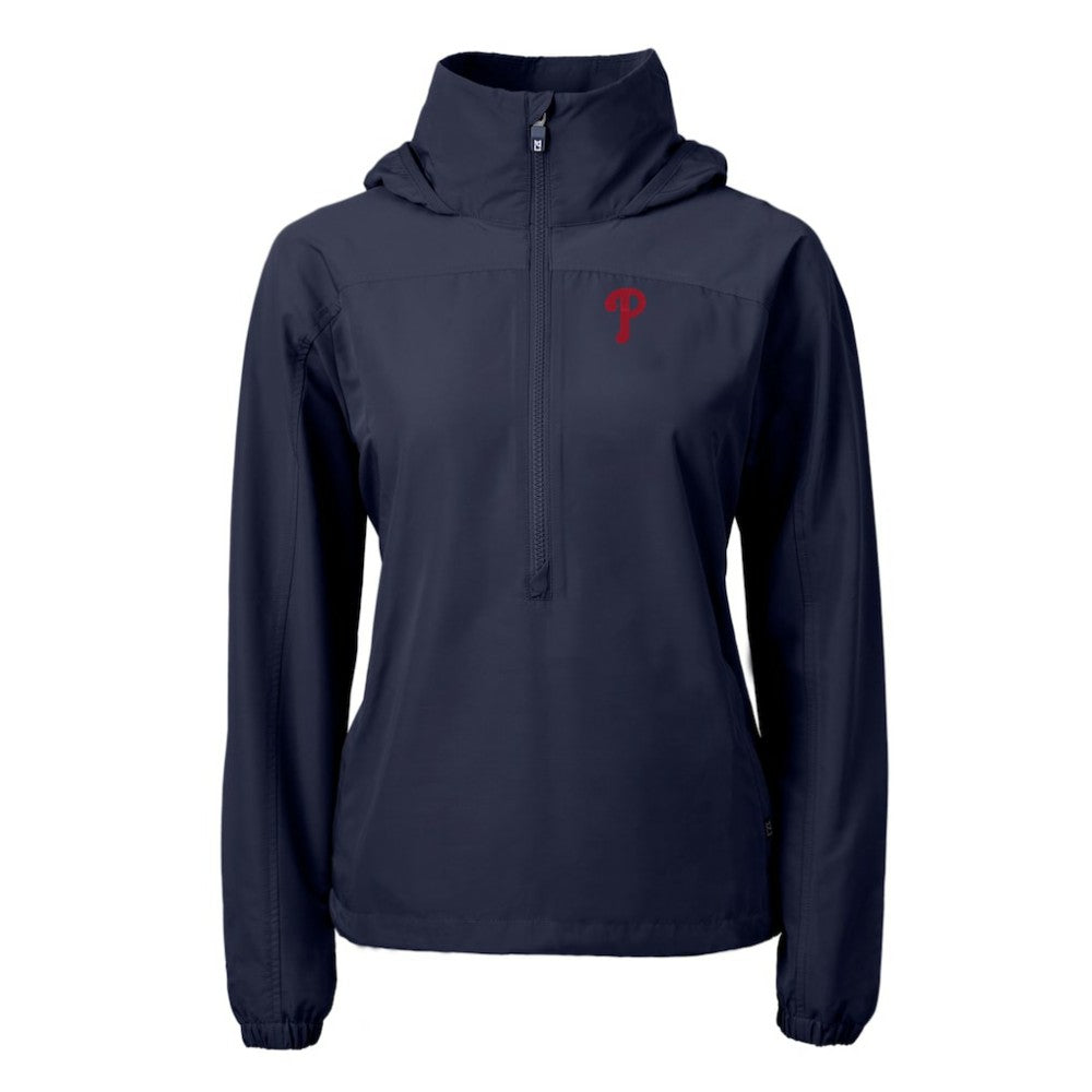 Philadelphia Phillies Cutter & Buck Women's Charter Eco Recycled Half-Zip Anorak Jacket - MLB