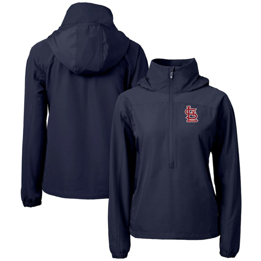 St. Louis Cardinals Cutter & Buck Women's Charter Eco Recycled Half-Zip Anorak Jacket - MLB
