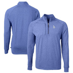 Los Angeles Dodgers Cutter & Buck Big & Tall Adapt Eco Knit Stretch Recycled Quarter-Zip Pullover Top - MLB