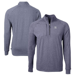 New York Yankees Cutter & Buck Big & Tall Adapt Eco Knit Stretch Recycled Quarter-Zip Pullover Top - MLB