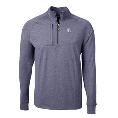 New York Yankees Cutter & Buck Big & Tall Adapt Eco Knit Stretch Recycled Quarter-Zip Pullover Top - MLB