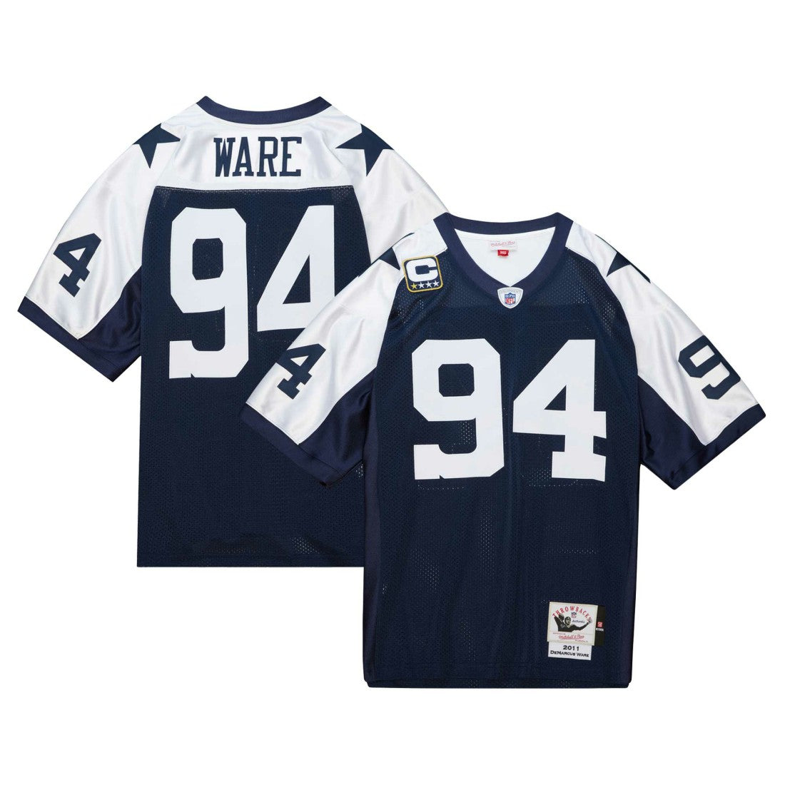 DeMarcus Ware Dallas Cowboys 2011 Authentic Throwback Retired Player Jersey Navy | Mitchell & Ness