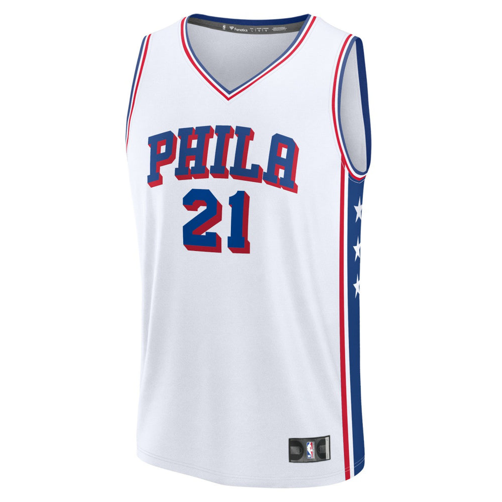 Joel Embiid Philadelphia 76ers Fast Break Replica Jersey Association Edition White - NBA