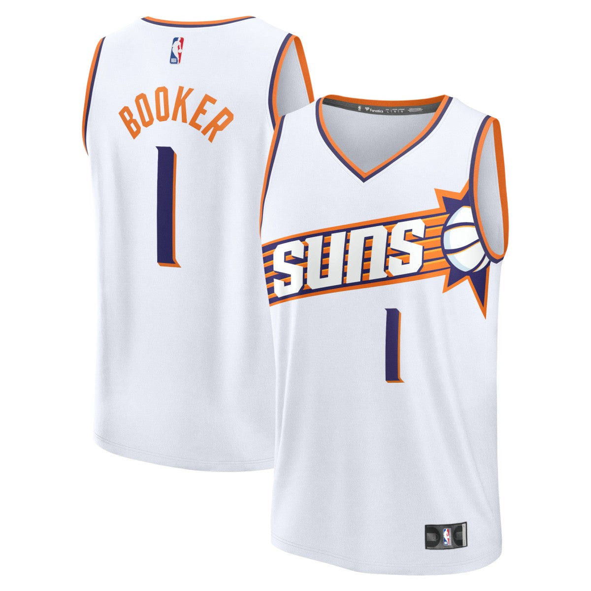 Devin Booker Phoenix Suns Fast Break Replica Jersey Association Edition White - NBA