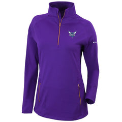 Charlotte Hornets Women's Omni-Wick Outward Nine Quarter-Zip Pullover Top Purple - NBA
