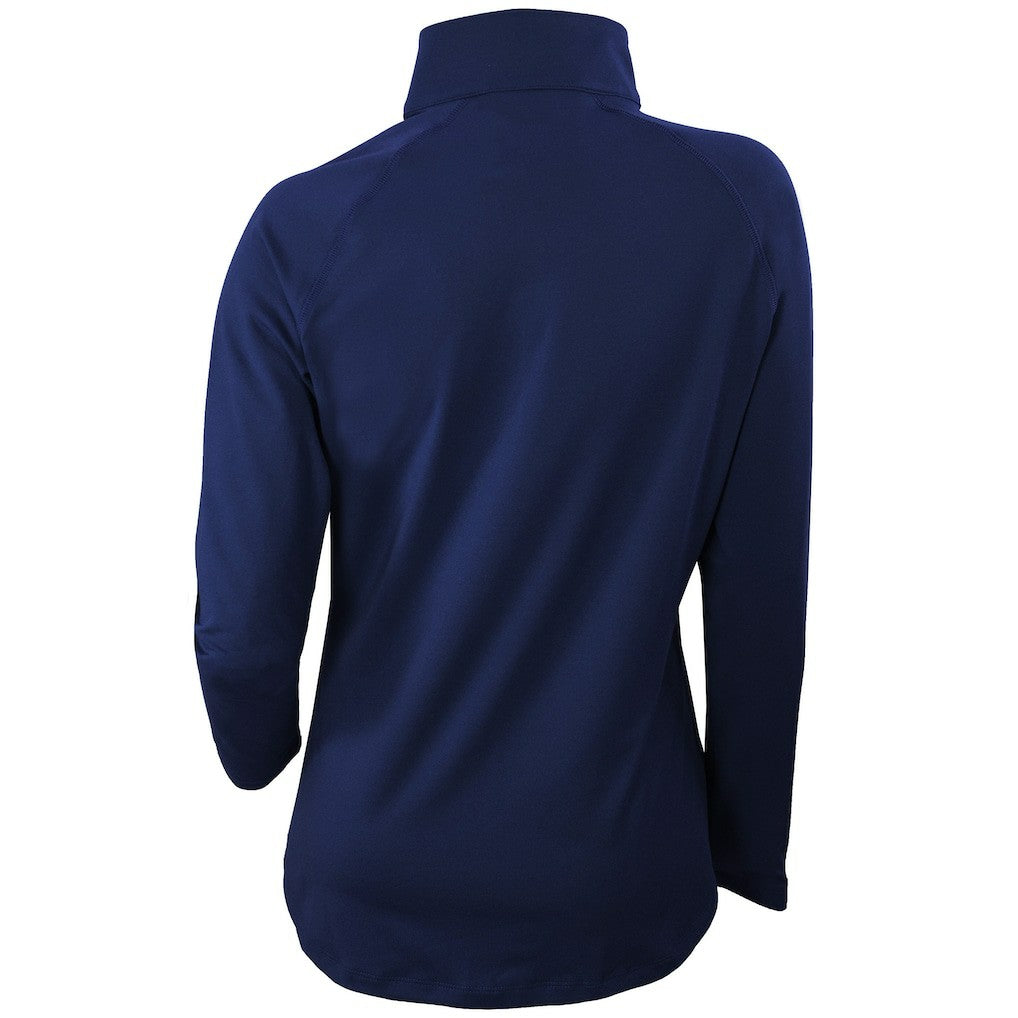 Denver Nuggets Women's Omni-Wick Outward Nine Quarter-Zip Pullover Top Navy - NBA