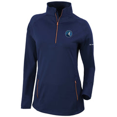 Minnesota Timberwolves Women's Omni-Wick Outward Nine Quarter-Zip Pullover Top Navy - NBA