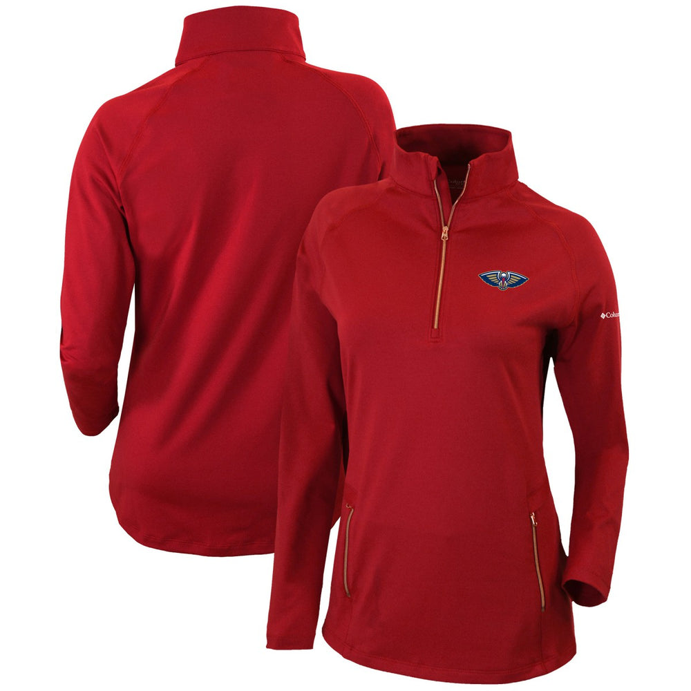 New Orleans Pelicans Women's Omni-Wick Outward Nine Quarter-Zip Pullover Top Red - NBA