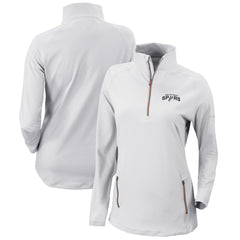 San Antonio Spurs Women's Omni-Wick Outward Nine Quarter-Zip Pullover Top White - NBA