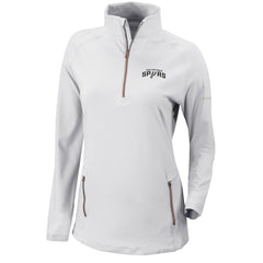 San Antonio Spurs Women's Omni-Wick Outward Nine Quarter-Zip Pullover Top White - NBA