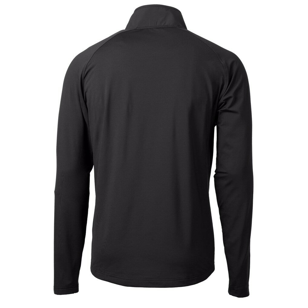 Minnesota Vikings Cutter & Buck Helmet Adapt Eco Knit Hybrid Recycled Quarter-Zip Pullover Top Black | NFL