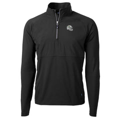 Miami Dolphins Cutter & Buck Helmet Adapt Eco Knit Hybrid Recycled Quarter-Zip Pullover Top Black | NFL