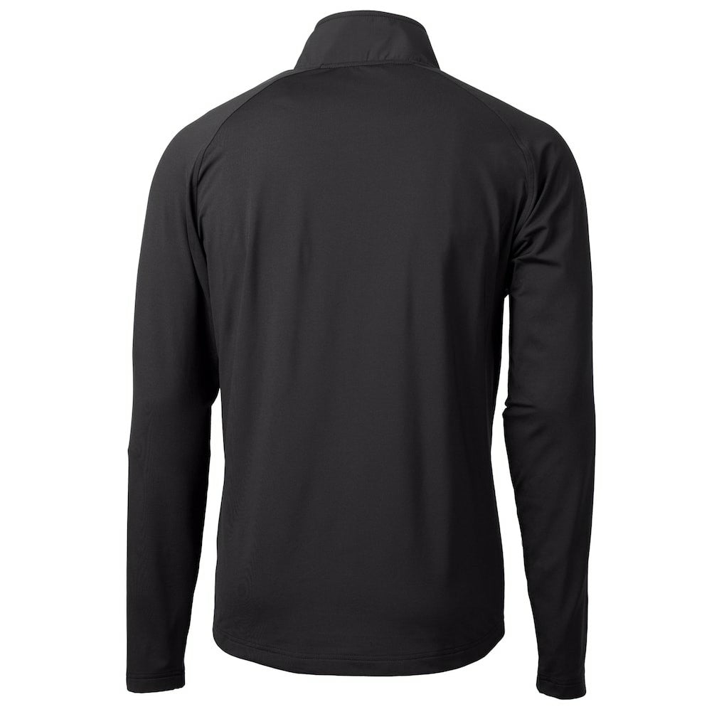 Miami Dolphins Cutter & Buck Helmet Adapt Eco Knit Hybrid Recycled Quarter-Zip Pullover Top Black | NFL