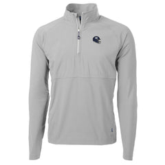 New York Giants Cutter & Buck Helmet Adapt Eco Knit Hybrid Recycled Quarter-Zip Pullover Top Silver | NFL